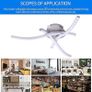 NEW | LED Ceiling Light, Elegant Curved Design,3 Built-in LED Boards,21W Cool White Image 6