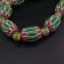 Vintage Venetian Style Chevron & Trade Glass beads Necklace Image 2