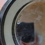 Vintage Glass vase and frog lid, on black ceramic base Image 5