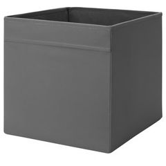 8 Ikea fabric storage boxes dark grey