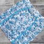 Oh Polly UK12 Blue Floral Ruched Mini Skirt Y2K Bodycon Mesh Image 4