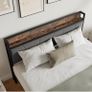 King Size Bed Frame with Wooden Storage Headboard Image 3