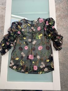 Black organza blouse from H&M