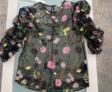 Black organza blouse from H&M