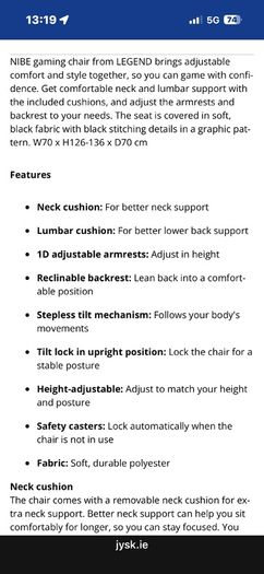 Gaming chair