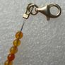 925 Sterling Silver Beaded Bracelet with Orange and Blue Stones Image 6