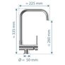 Schutte Fold Flat Tap, Chrome Single Lever Sink Mixer Tap Image 6