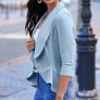 SHEIN Baby Blue Fitted Blazer. Size 12/14. New Image 2