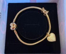 Pandora Gold Bracelet with Charms