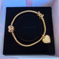 Pandora Gold Bracelet with Charms