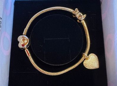 Pandora Gold Bracelet with Charms