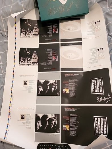 U2 covers test sheet - signed by Stephen Averill