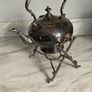 silverplate tea pot with stand Image 2