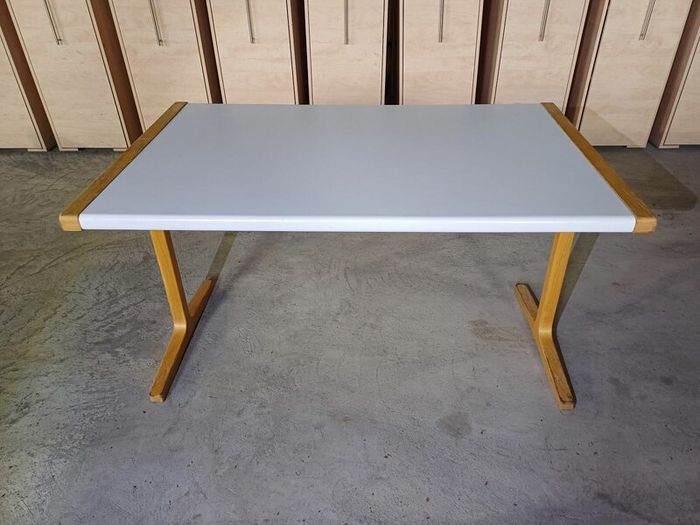 Wooden Tables White Tops