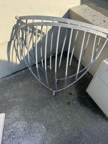2 galvanized hay  corner feeders