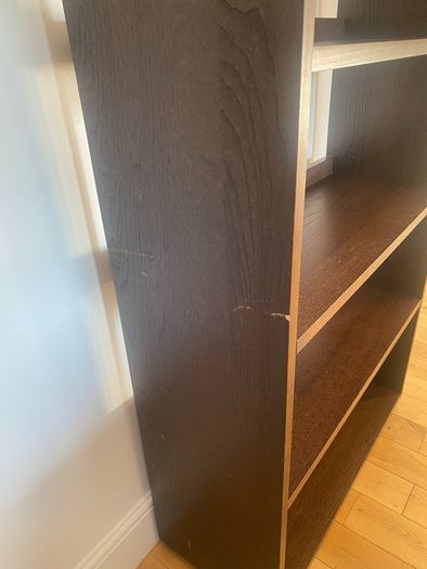 Contemporary dark wood bookcase