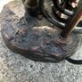 Antique Bronze Lamp Statue Image 4