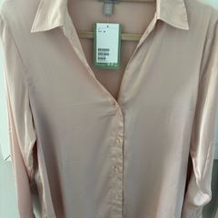 H&M pale pink blouse