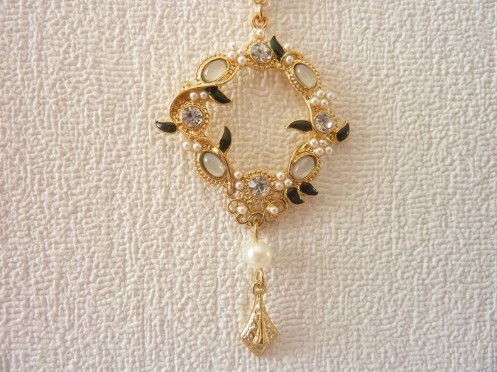 Vintage Style Faux Pearl Boho Chic Drop Gold Earrings