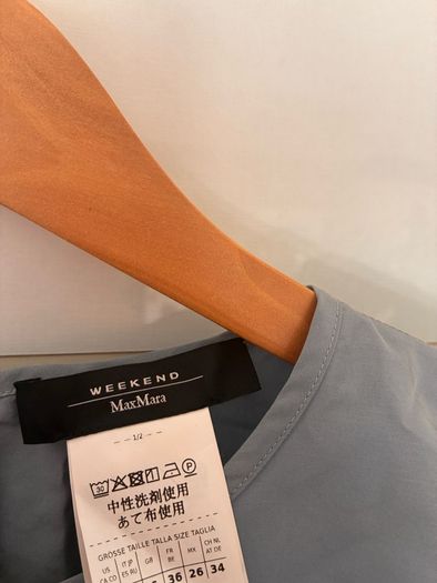 Max Mara top in lovely blue last season