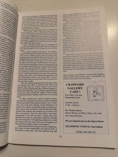 DUNNE, SEAN [EDITOR]. The Cork Review ; Sean O Faolain. 1900-1991. 1st Ed.