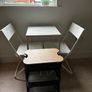 Set of 2 chairs, 1 table plus trolley Image 2