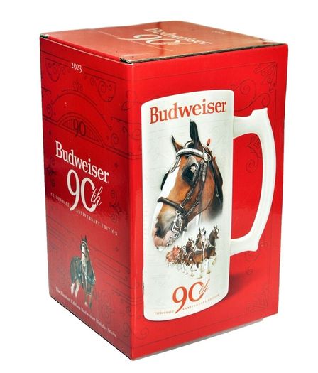 Budweiser Ceramic 90th Clydesdale Anniversary Edition Stein