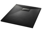 Shower Base Tray SMC Black 90x70 cm