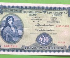 Irish Ten pound Lavery Note