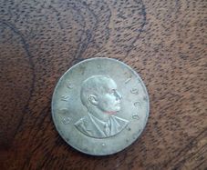Silver Pearse 10 shillings coin