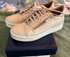 NEW Carl Scarpa Fissato Side Zip Platform Runners / Trainers - Blush Pink Leather - Size 6 / EU39