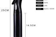 Hairdressing Fine Mist Spray Bottle Salon Barber Hair Tools Water Sprayer 300ML - BLACK