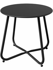 Side Table, Coffee Table, Lightweight, Weather Resistant, Beside Table for Living Room, Hallway, Bedroom, Garden, Terrace, Balcony (MULTIPLE COLOURS)