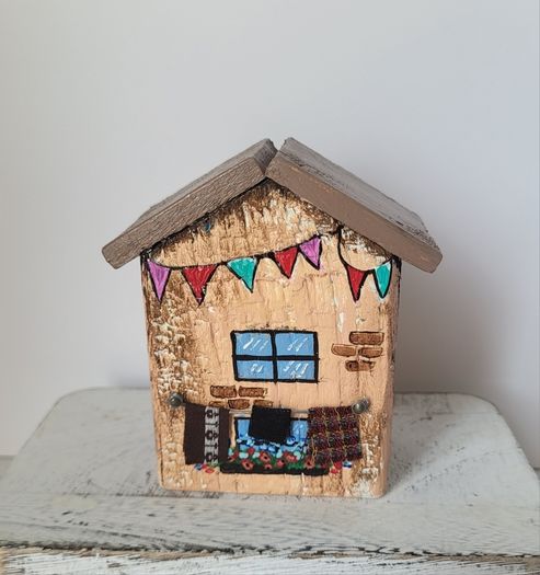 Handcrafted tiny wooden house!