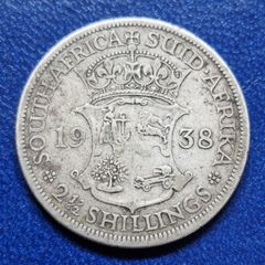 1938 South Africa  2 1/2 Shillings - George VI Silver coin