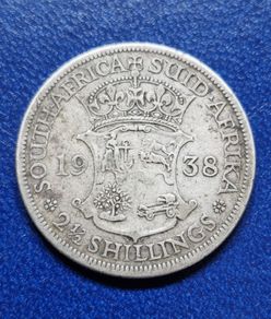 1938 South Africa  2 1/2 Shillings - George VI Silver coin