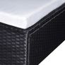 6 Piece Garden Lounge Set with Cushions Poly Rattan Black Image 3