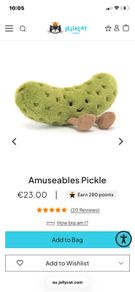 New JELLYCAT Amuseables Pickle