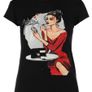 Black T-shirt with a Lady in Red size 12 Image 4