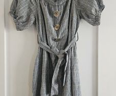 zara checkered dress size M
