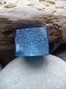 Blue Agate Druzy Ring.