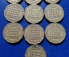 GB 1954 Three pence (2 Each or 15 the lot)