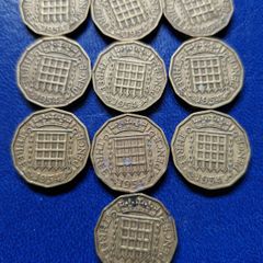 GB 1954 Three pence (2 Each or 15 the lot)