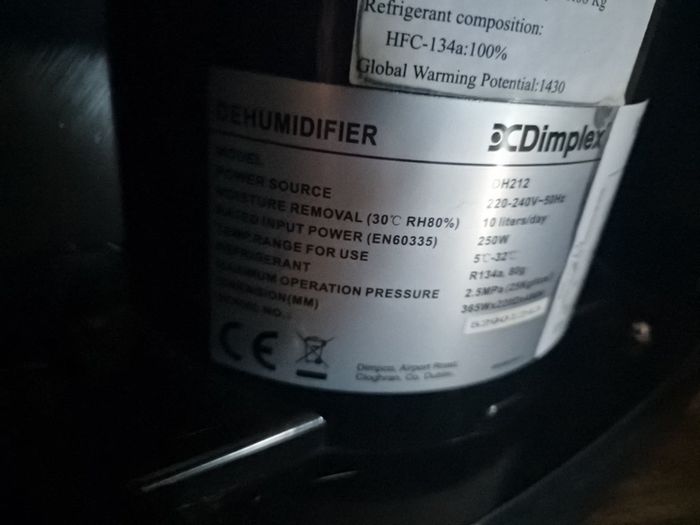 dimplex dehumidifier