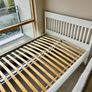 IKEA wooden bed with mattress Image 4