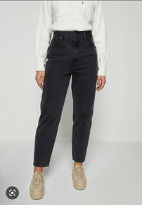 Levis high waisted loose tapered jeans black grey size W25 L29