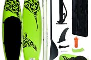 Inflatable Stand Up Paddleboard Set 305x76x15 cm Green
