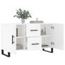Sideboard White 100x36x60 cm Engineered Wood Image 2