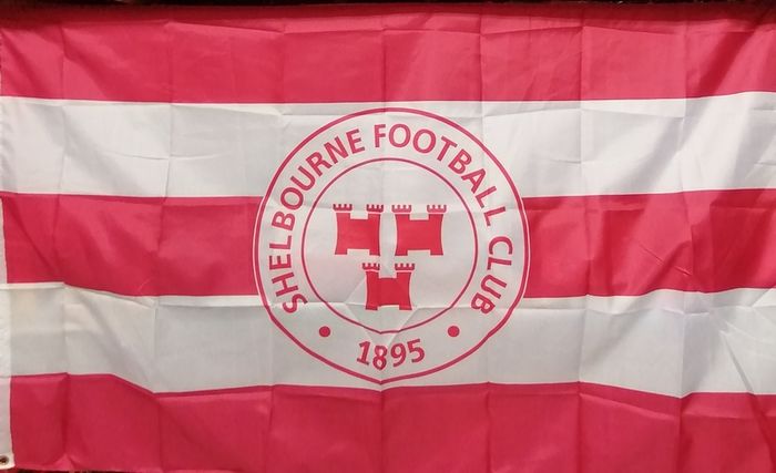 Shelbourne football club flag 5ft x 3ft.