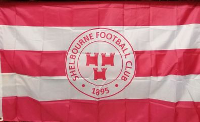 Shelbourne football club flag 5ft x 3ft.